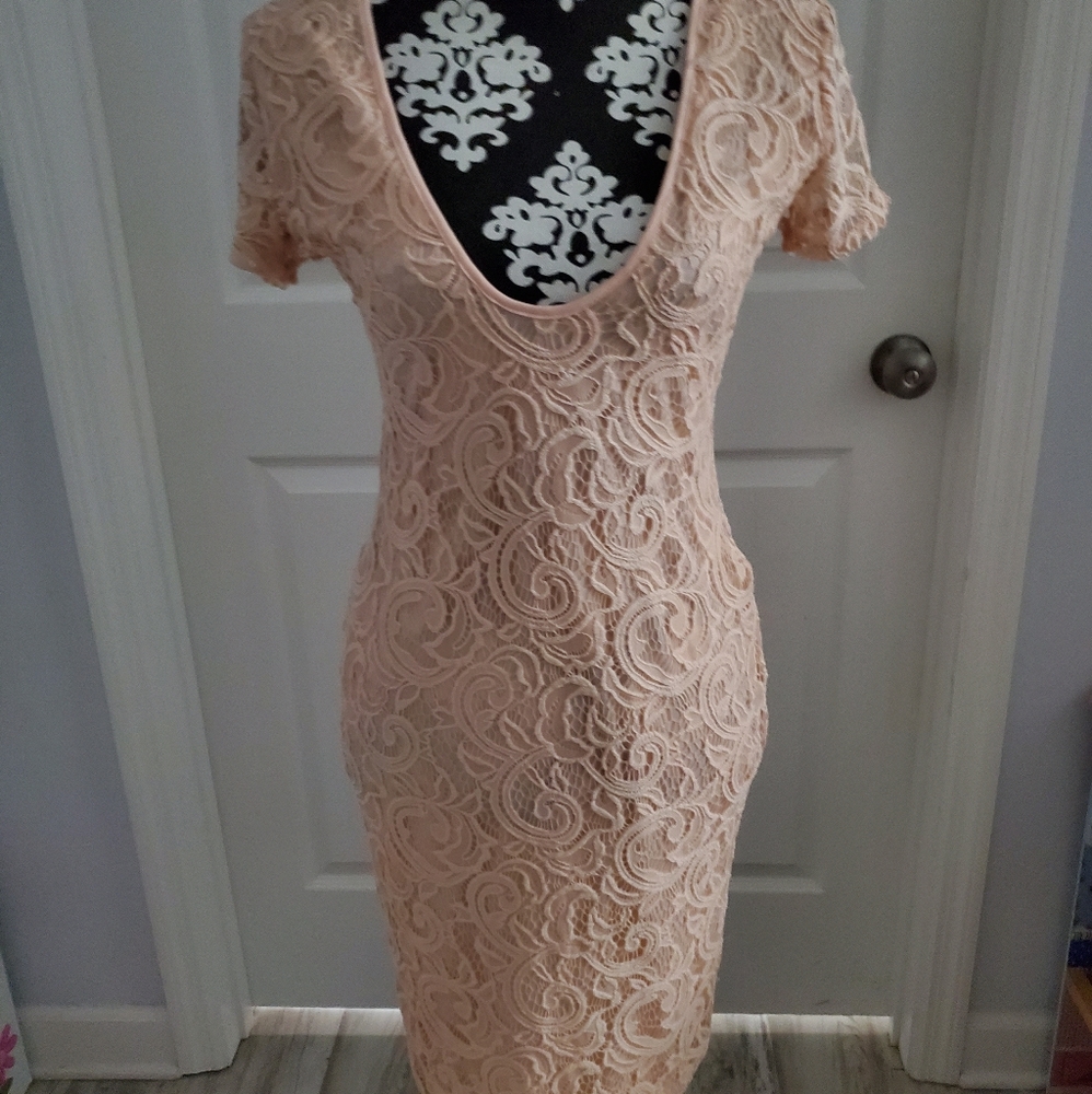 Peach Stretch Dress